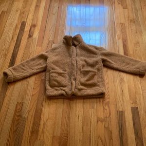 Brown fuzzy teddy coat